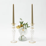 Elevate your decor with our Pair of Dotty Gold Candle Holders - a touch of classic elegance for your home.