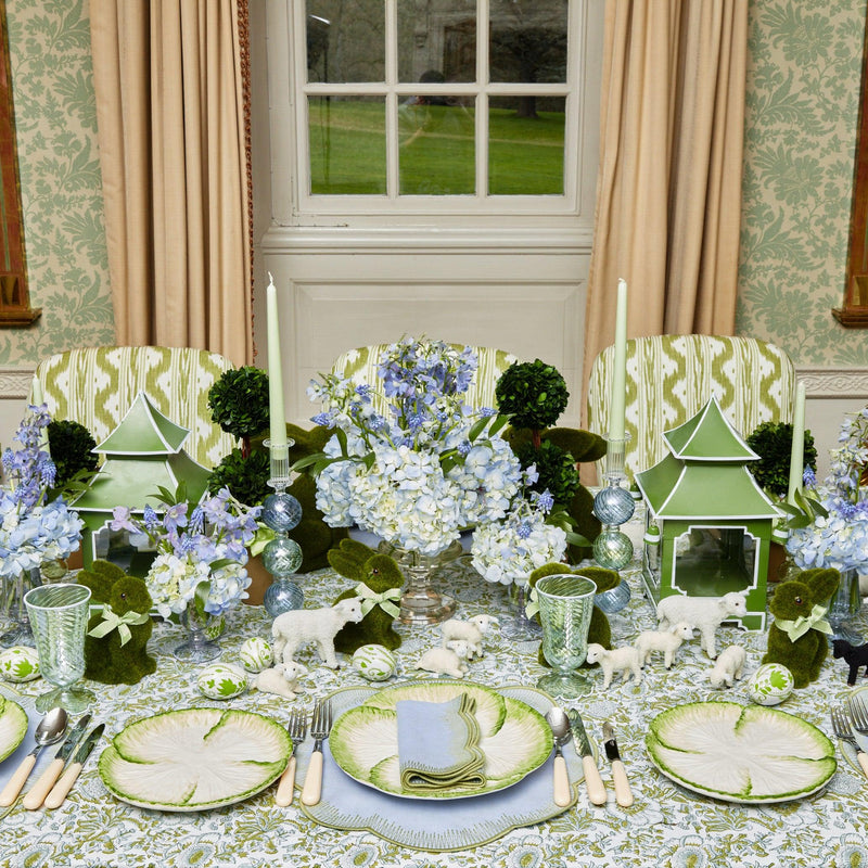 Alathea Blue & Green Linen Napkins (Set of 4) - Mrs. Alice