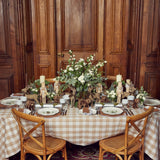 Luxurious touch: Set of 4 Caramel Linen Napkins.