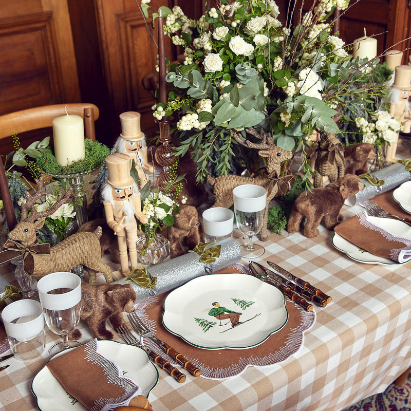 Alathea Caramel Linen Placemats & Napkins: Classic and refined.