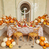 Set the stage with Alathea Caramel Linen Placemats & Napkins.