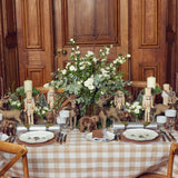 Set a refined table with Alathea Caramel Linen Placemats.