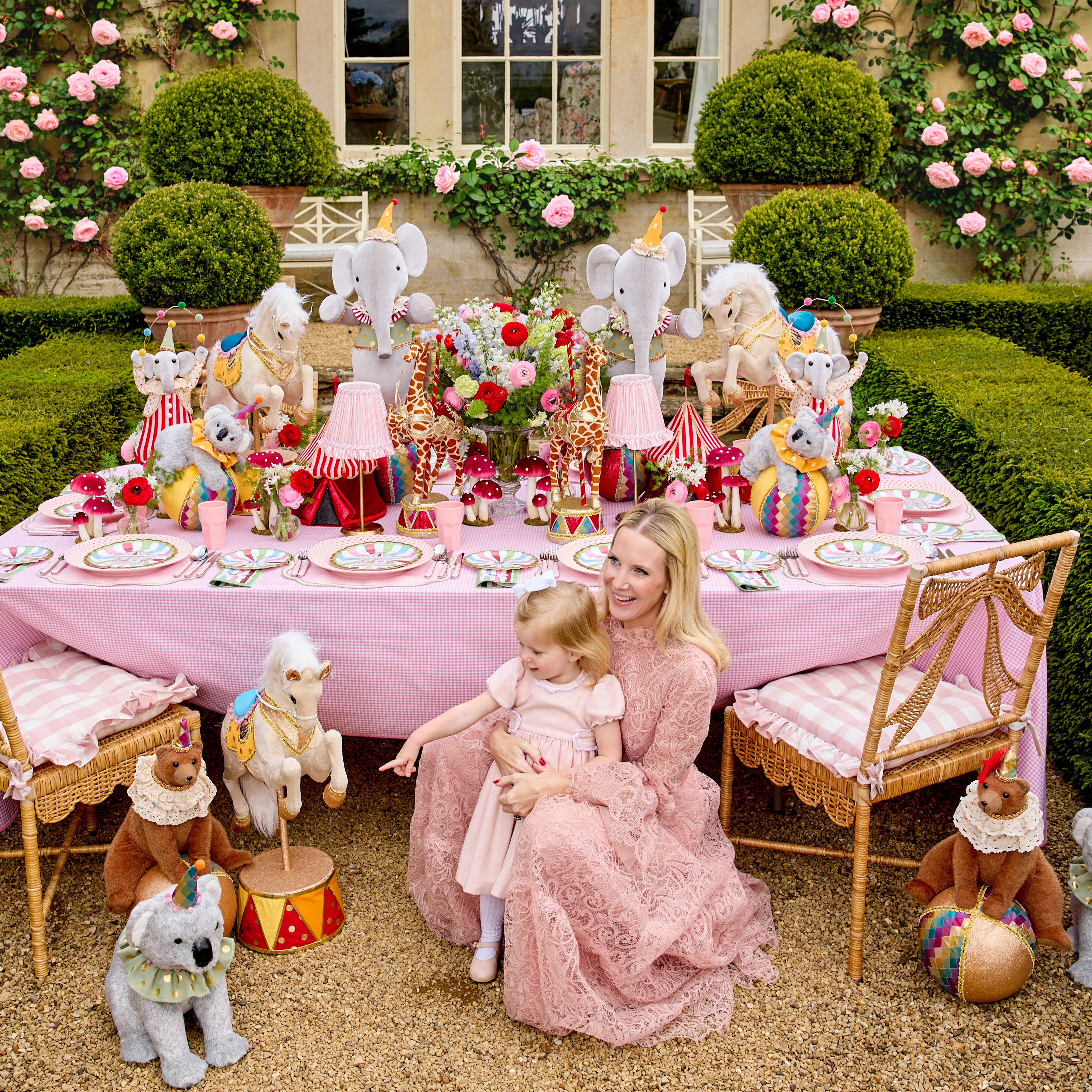 Pink Gingham Tablecloth