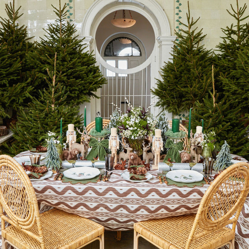 Chocolate Brown Ikat Tablecloth– Mrs. Alice