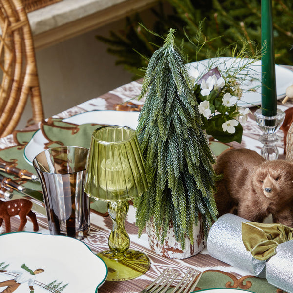 Bring a snowy forest to your holiday decor with these Snowy Fir Trees.