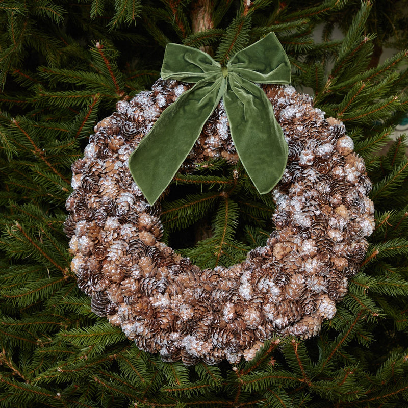 Frosted Pinecone Wreath – Mrs. Alice