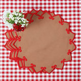 Angelina Chestnut & Red Placemats (Set of 4)
