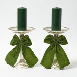 Add a touch of timeless style to your living space with the Forest Green Pillar Candle Pair.