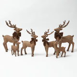 Enjoy the holiday spirit with the rustic charm of the Large Rattan Reindeer Pair.