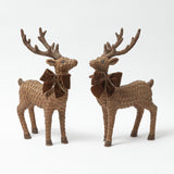 Enhance your winter decor with these majestic Large Rattan Reindeer.