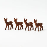 Mini Brown Bambi (Set of 4) - These petite deer figurines bring a touch of woodland enchantment to your space, perfect for adding a hint of nature's beauty.