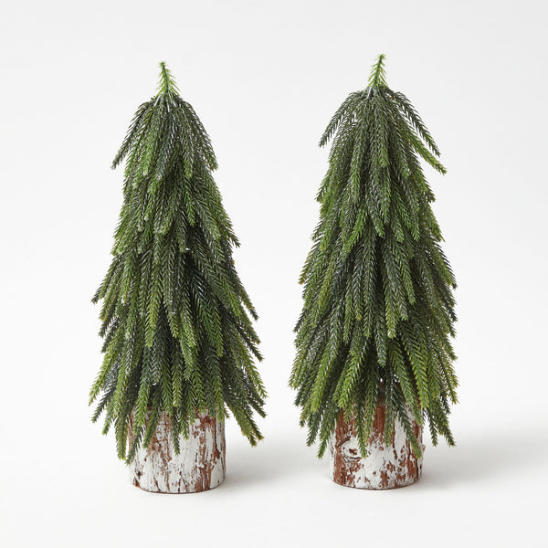 Embrace the winter wonderland with these Snowy Fir Trees.