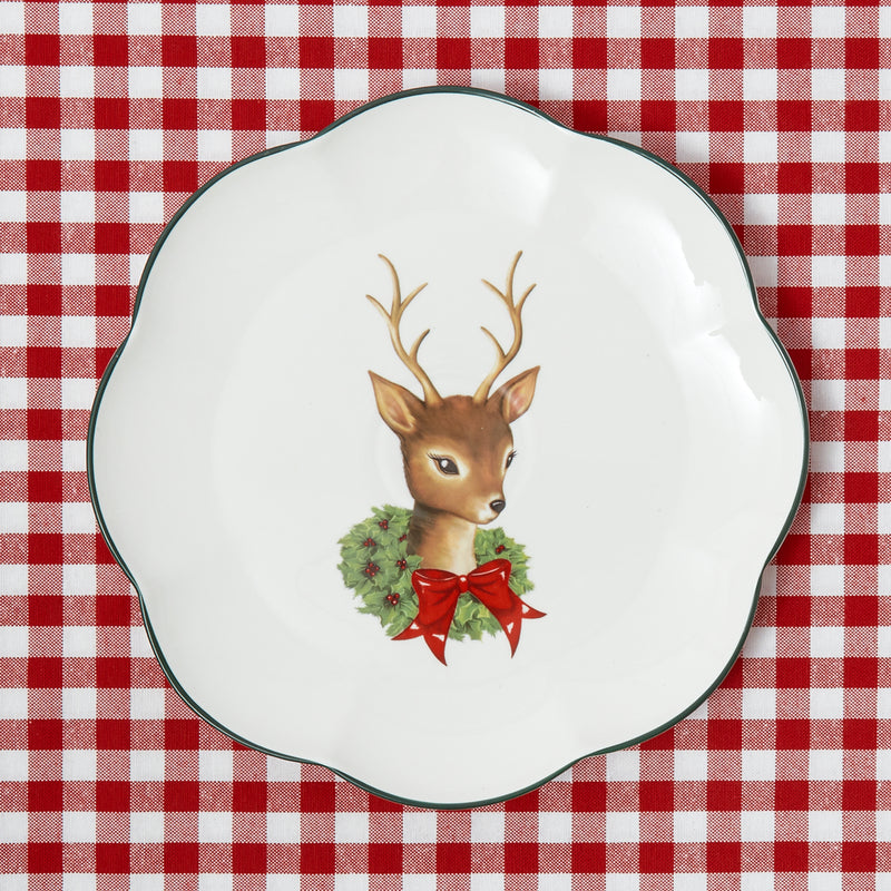 Dine in style with the Bambi Scalloped Dinner Plate, an elegant plate that adds a touch of Disney magic and captures the charm of the forest.