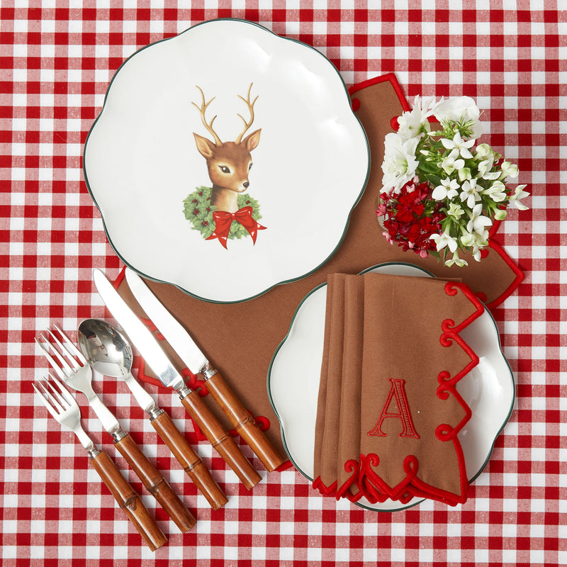 Enjoy the beauty of nature with Bambi Dinner Plates (Set of 4) as your canvas.