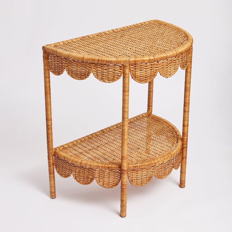 Elevate your interior decor with the rustic charm of the Annabelle Rattan Side Table - a versatile piece that adds a dash of natural elegance to your home.
