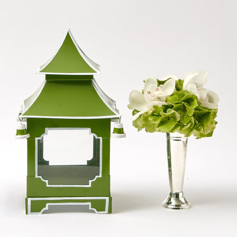Turn any space into a vibrant haven with the Apple Green Pagoda Lantern.