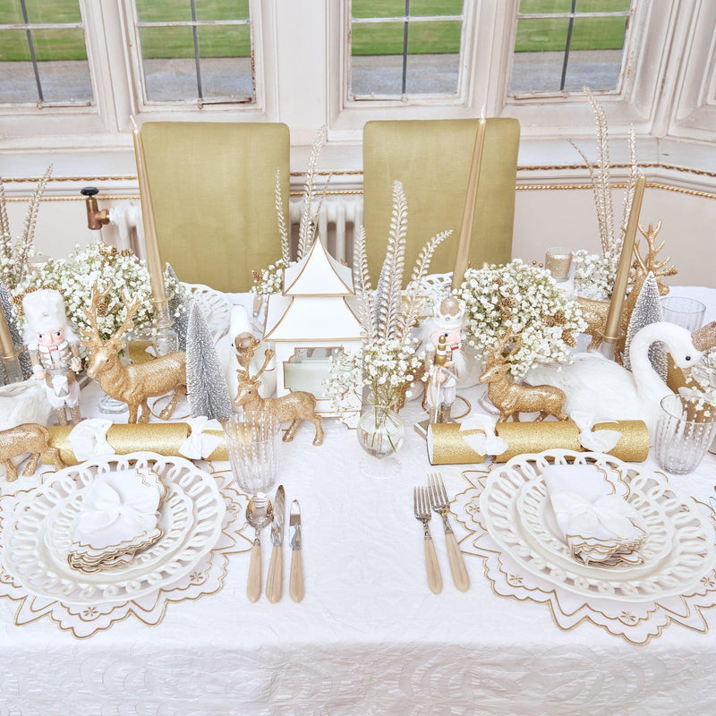 Applique White Tablecloth - Mrs. Alice