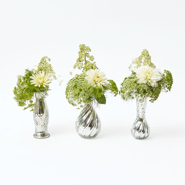 Trio of Mercury Bud Vases