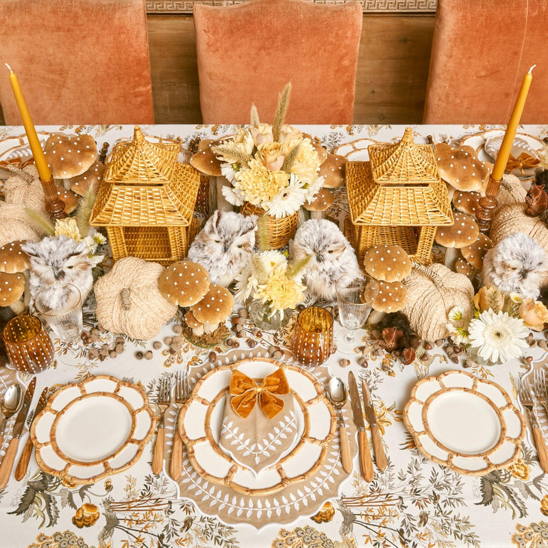 Nature-inspired charm: Autumn Fields Tablecloth styling.