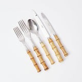 Add a touch of nature to your table with the rustic elegance of this 18-Piece Bamboo Cutlery Set.