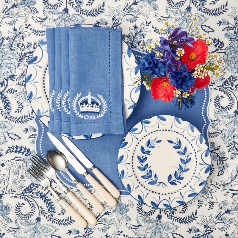 Beatrice Blue Tablecloth - Mrs. Alice