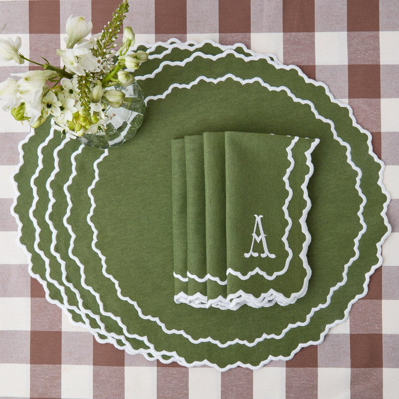 Beatrice Forest Green Napkins (Set of 4) - Mrs. Alice