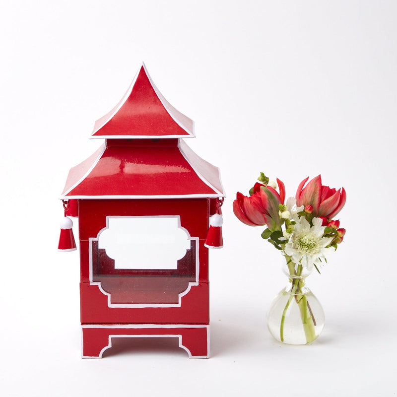 Make each room a celebration of style with our Berry Red Pagoda Lantern.