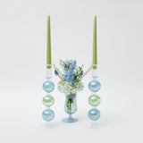 Blue & Green Camille Candle Holder (Pair) - Mrs. Alice