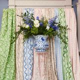 Blue Bamboo Trellis Fabric - Mrs. Alice
