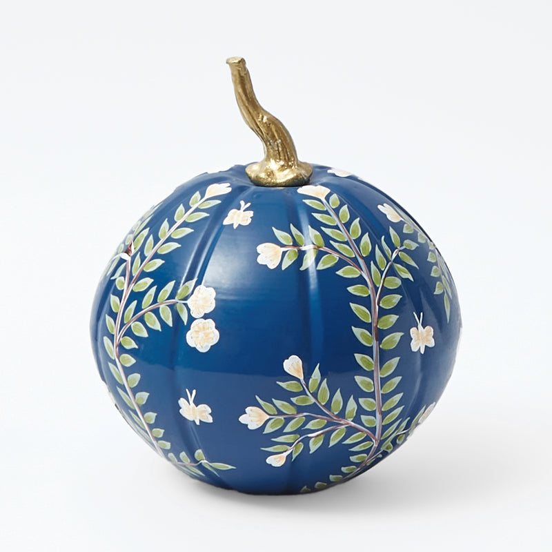 Captivate with the refined allure of the Blue Chinoiserie Pumpkin Collection.