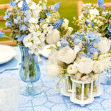 Blue Fluted Vases (Pair) - Mrs. Alice