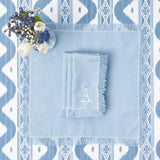 Blue Fringe Napkins (Set of 4) - Mrs. Alice