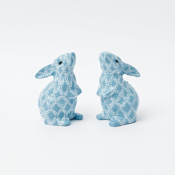 Blue Garland Bunny (Pair) - Mrs. Alice