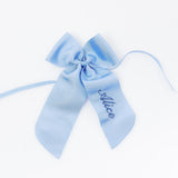 Personalisable Blue Grosgrain Bow