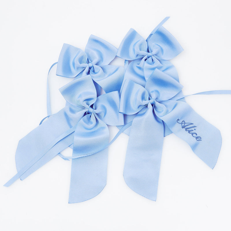Personalisable Blue Grosgrain Bow