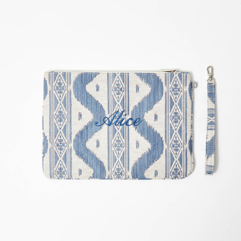 Unleash your inner fashionista with "The Tote-ally Fabulous" Giftscape, starring the Mrs. Alice Tote Bag in Blue Ikat.