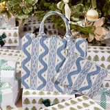 Elevate your fashion game with "The Tote-ally Fabulous" Giftscape, highlighting the trendy Blue Ikat Pochette (Zip fastening) for an alluring accessory.