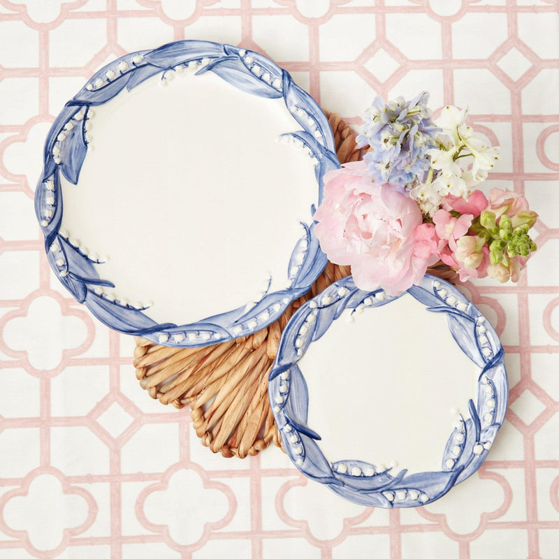 Blue Lily of the Valley Dinner & Starter Plates (Set of 8) - Mrs. Alice