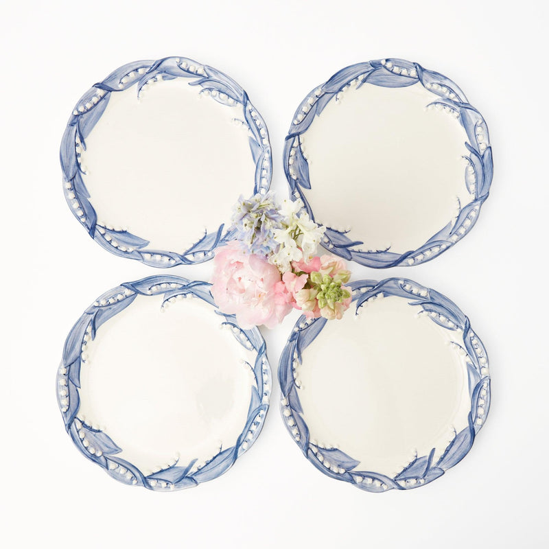 Blue Lily of the Valley Dinner Plate - Mrs. Alice