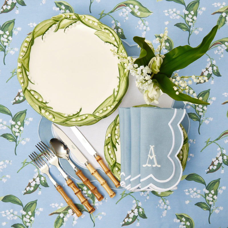 Blue Lily of the Valley Tablecloth - Mrs. Alice