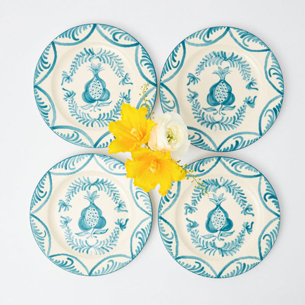 Blue Melograno Starter Plates (Set of 4) - Mrs. Alice