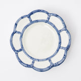 Blue Petal Bamboo Dinner Plate: Tranquil table elegance.