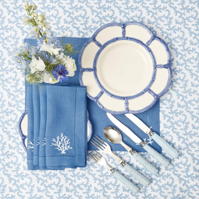 Blue Petal Bamboo Dinner Plate (Set of 4) - Mrs. Alice