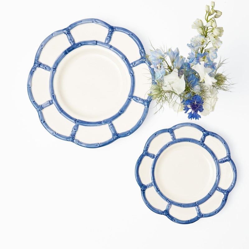Tranquil dining setting with the Blue Petal Bamboo Plate.