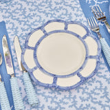 Add a touch of calm with the Blue Petal Bamboo Plate.