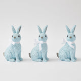 Blue Rattan Bunny Trio - Mrs. Alice