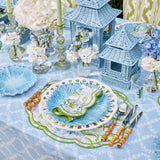 Blue Rattan Pagoda Lantern Set - Mrs. Alice