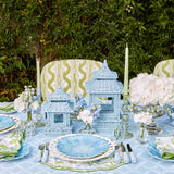 Blue Rattan Pagoda Lantern Set - Mrs. Alice