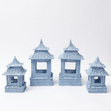 Blue Rattan Pagoda Lantern Set - Mrs. Alice