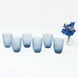 Blue Speckle Water Glasses (Set of 6)